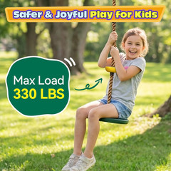 Heyzoo Tree Swing for Kids 330LB Capacity, Climbing Rope with Platforms and Disc