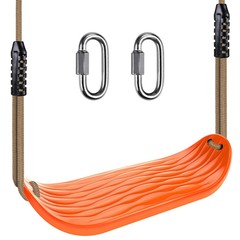 BeneLabel Non-Slip Swing Seat with Adjustable Rope and Carabiners – Heavy Dut…