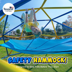 10FT Climbing Dome with Hammock, Outdoor Jungle Gym for Kids, Geometric Dome Cli