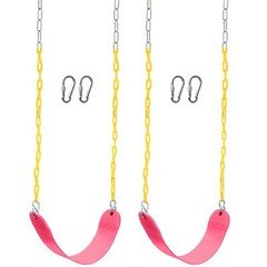 2 Pack Heavy Duty Swing Seat, Swing Set with 4 Snap Hooks for Kids Outdoor Play
