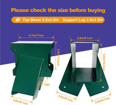 A-Frame End Swing Set Brackets – 2 Pcs Heavy Duty Carbon Steel Hardware with Mou