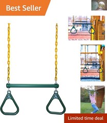 All-in-One 20″ Trapeze Bar with Safe Pinch-Free Rings – Perfect for Outdoor Play