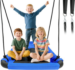 CYFIE 38″ Rectangle Platform Tree Swing for Kids, Anti-Fade and Breathable Texti