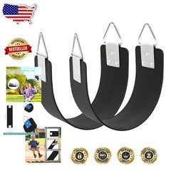 2 Pack Swing Seat Replacement Black EVA Reinforced Metal Ring 300lb
