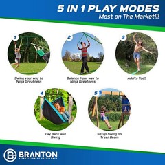 Branton Ninja Obstacle Course for Kids -2 x 50ft Ninja Kit
