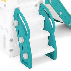 9 in 1 Kids Double Slides Toddler Playground Climb Playset Indoor Outdoor