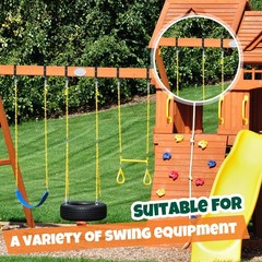 Dunzy 4 Pcs Metal Swing Set Accessories Includes Snap Hooks Brackets Attachme.