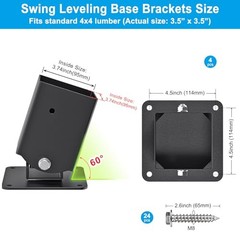 B: 4 Black Base Bracket +2 Black Frame Bracket + 4 Swing Hanger +2 Swing Seat