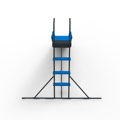 2.2M Blue Kids Plastic Slide, Freestanding Indoor Playground Equipment
