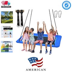 60″ Extra Large Rectangle Tree Swing – Heavy Duty 700lb Capacity, Waterproof …