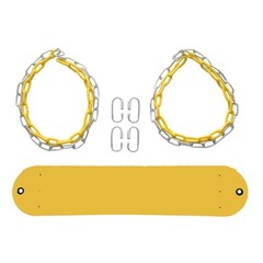 4PCS Outdoor Kid Heavy Duty Swing Seat with Rust Resistant Chains 660LB Capacity