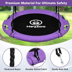 Tree Swing, 60 inch Larger Saucer Swing for Whole Family, 900lbs Weight 60 Inch