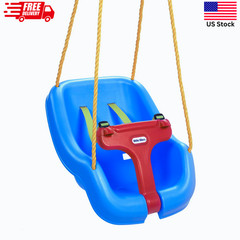 Little Tikes 2-in-1 Snug & Secure Swing High Back Blue Toddler Baby Seat