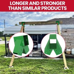 A-Frame 2 Brackets Swing Set Bracket with Mounting Hardware (Green)