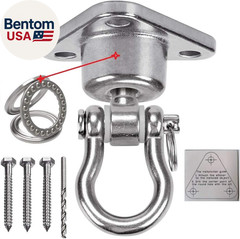 Stainless Steel Hanger with Smooth Swing Bearings, Heavy Duty 180°+360° Swivel S