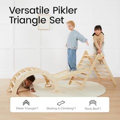 Tiny Land Pikler Triangle Set 7 in 1 Foldable Wooden