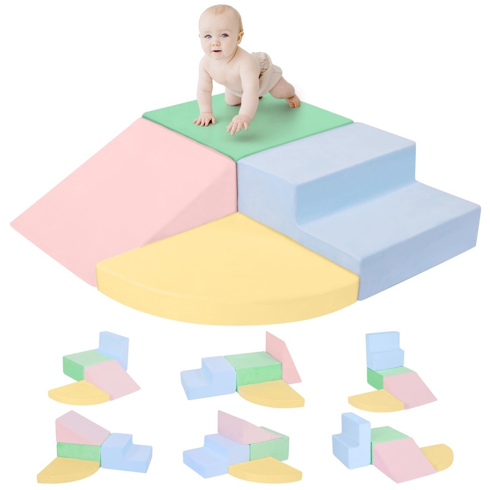 Climbing Toys for 1 Year Old, Foam Baby Climbing Blocks for Toddlers, 4-Piece…