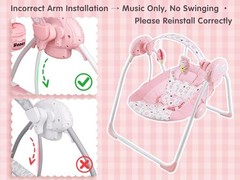 Portable Baby Swing for Infants, Compact & Foldable Infant Swing with 5-Speed…