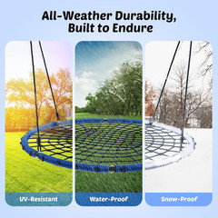 Trekassy 60″ Large Spider Web Saucer Tree Swing for Kids & Adults, 750Lbs Heavy