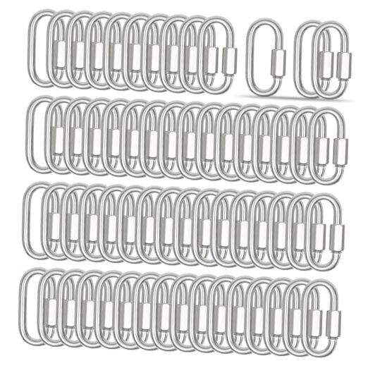 200-Pack M4 Quick Links, 1.57Inch Threaded Quick Chain Link M4-200PCS Silver
