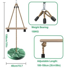 Disc Swing for Kids Adjustable 7FT Rope Tree Swing Seat Outdoor Play Set