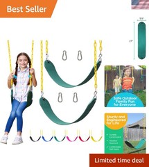 Durable Outdoor Swing Set Replacement Seats – Pack of 2 with Heavy Duty Chains