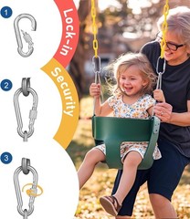 High Back Full Bucket,Toddler Swing with Coated Chains & Triangle Dip Pinch P…