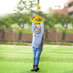 Ninja Wheel Obstacle for Kids Adults 360 Degrees Rotating Joint Jungle yellow