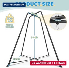 Swing Stand Frame with Sensory Pod Swings and Chair, Sensory Swing Set, X-Shaped
