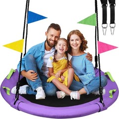 48 inch Tree Swing, Larger Saucer Flying Swing for Whole Family, 900lbs Weigh…