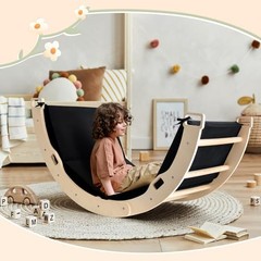 Kids Climber Arch Rocker with Cushion, Montessori Climber Climbing Toys | Arch