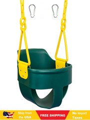 Premium High Back Full Bucket Toddler Swing Seat with Finger Grip,Plastic Coated