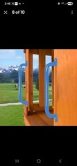 17 Inch Blue Metal Safety Handles for Playground 6 Pack – Swing Set Accessory