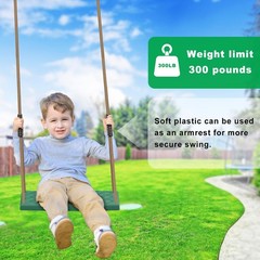 SELEWARE Heavy Duty Swing Seats for Kids & Adults, Non‑Slip Flat Plastic & U‑…