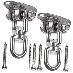 Set of 2 Heavy Duty Swing Hangers Stainless Steel 304, Double Protection
