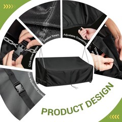 Porch Swing Cover Waterproof Outdoor Hanging Swing Chair Cover for 2 Person