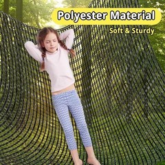 9.8′ x 9.8′ Climbing Cargo Net – Double Layer Playground Safety Net for Kids
