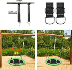 43″ Tree Swing for Kids Outdoor, Waterproof Large round Flying Saucer Swings for