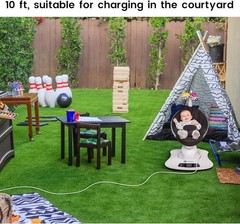 10 ft Power Cord for 4moms mamaRoo 4, 12V 3A Charger for RockaRoo Baby Swing, AC