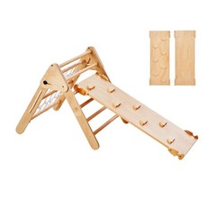 Uimoso Pikler Triangle Set 4 in1 Montessori Climbing Toys for Toddlers 1-3 Years