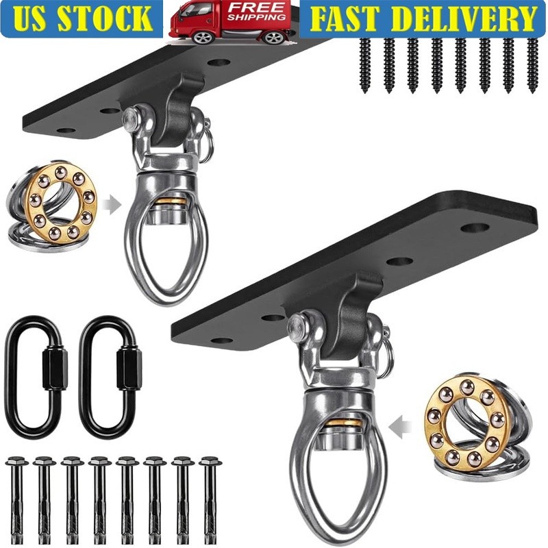 Heavy Duty Swing Hangers 900LB Capacity 360 Rotation Easy Install Metal 2 Pack