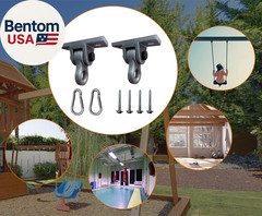 Heavy Duty Black Swing Hangers Screws Bolts Included over 5000 Lb Capacity Playg