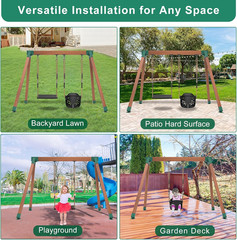 Heavy Duty Swing Set Brackets Kit with 2 A-Frame Swing Brackets, 4 Swing Levelin