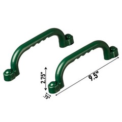 Green Plastic Safety Grab Handles Set, Kids Outdoor Play House Hand Grip Bars