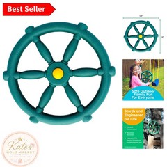 Versatile Green Pirate Ship Wheel – Ideal for Kids Outdoor Adventures & Playtime