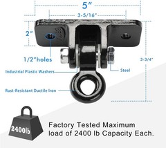 2400 lb Capacity Heavy Duty Swing Hangers for Wooden Sets Playground Porch In…