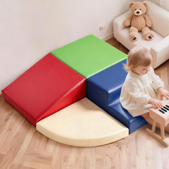 Soft Climbing Blocks for Toddlers: Waterproof PU Leather Play Set – 4 PCS Indoor