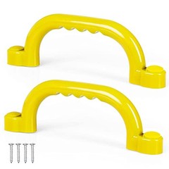 Playground Safety Handles – Outdoor Grab Handle Bars, Plastic Tree House Yellow