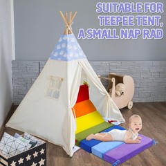 Rainbow Climbing Arch Cushion Set for Toddlers – Detachable Play Mat & Rocker Pi
