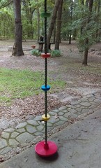 Single Disc Seat and Rainbow Climbing Rope Tree Swing for Kids w/Carabiner